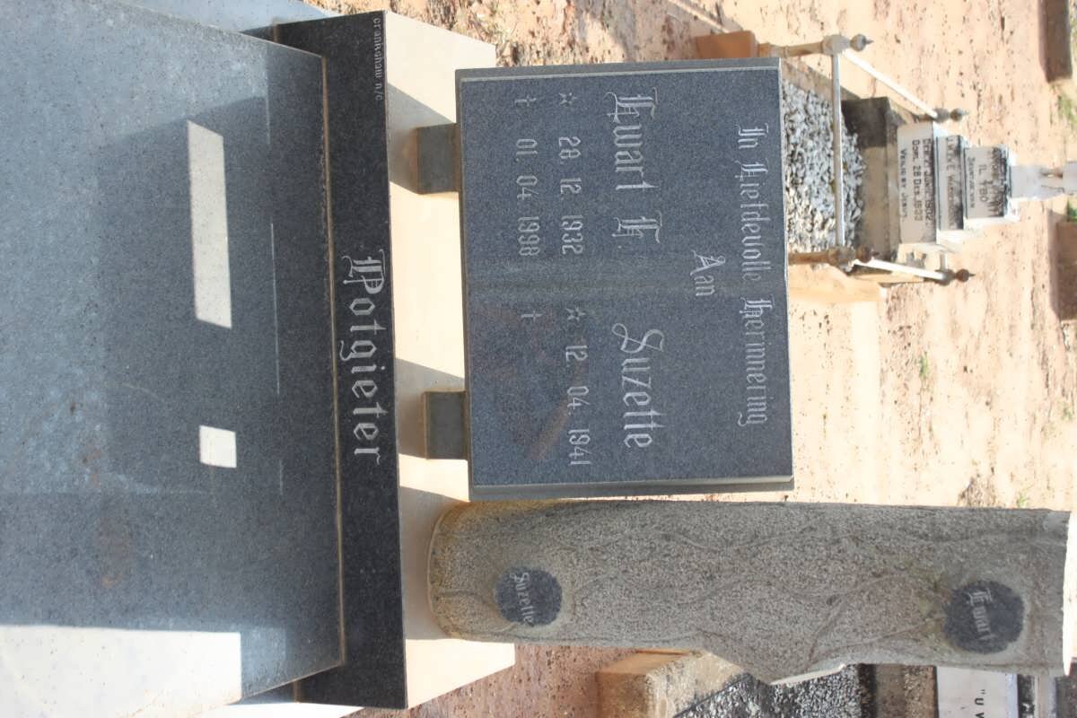 POTGIETER Ewart F. 1932-1998 &amp; Suzette 1941-
