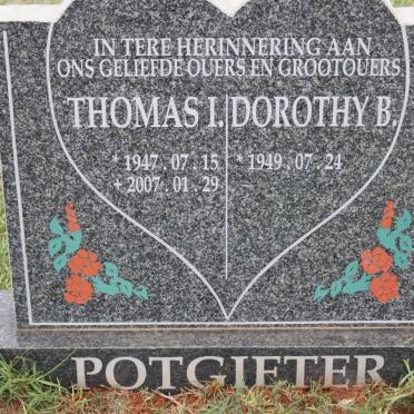POTGIETER Thomas I. 1947-2007 &amp; Dorothy B. 1949-