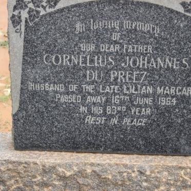 PREEZ Cornelius Johannes, du -1964