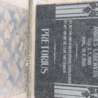 PRETORIUS Andries Lodewickus 1889-1955