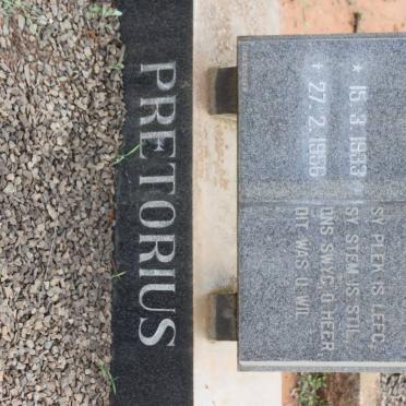 PRETORIUS Marthinus Johannes 1933-1956