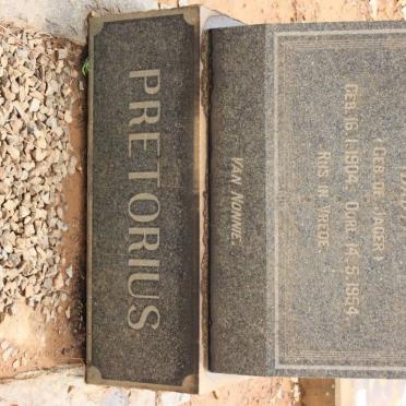 PRETORIUS Maria Sophia nee DE JAGER 1904-1954