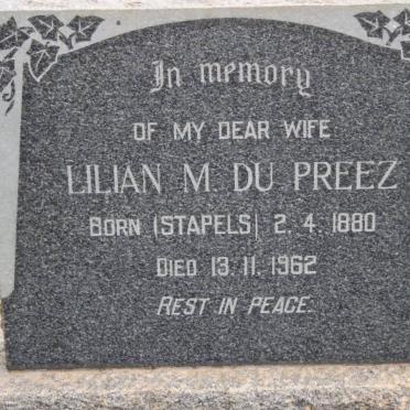 PREEZ Lilian M., du nee STAPELS 1880-1962