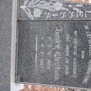 PLESSIS Hendrik Christiaan, du 1926-1987