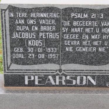 PEARSON Jacobus Petrus 1933-1997