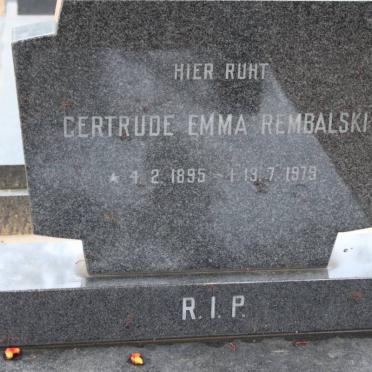 REMBALSKI Gertrude Emma 1895-1979