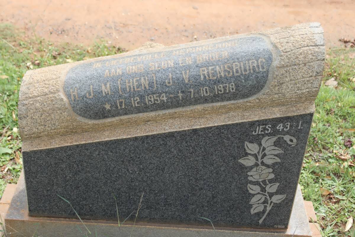 RENSBURG H.J M., Janse van 1954-1978