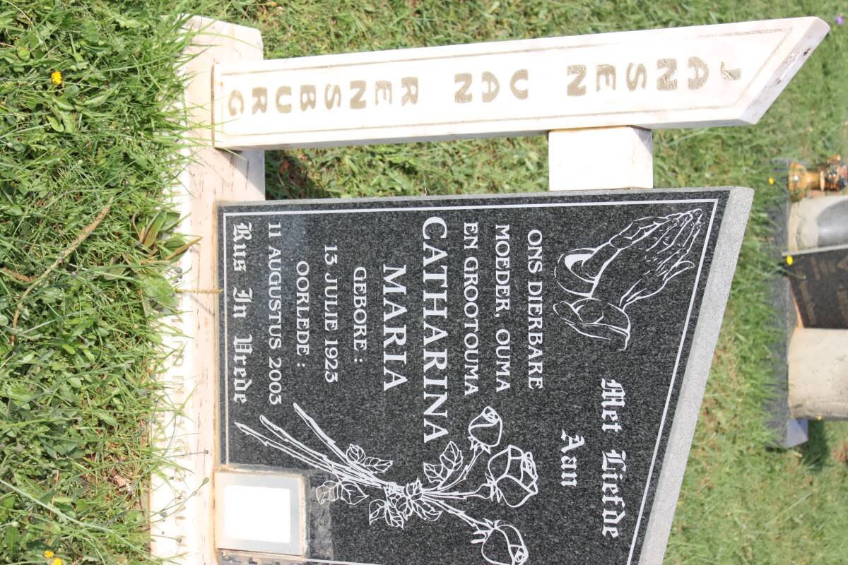 RENSBURG Catharina Maria, Janse van 1923-2003