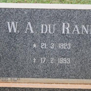 RAND W.A., du 1923-1993