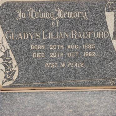 RADFORD Gladys Lilian 1885-1962