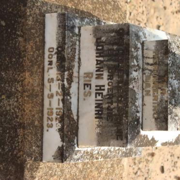 RIES Johann Heinrich 1923-1923