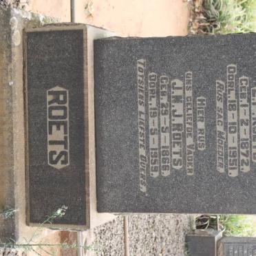 ROETS J.N.J. 1866-1959 &amp; E.P. 1872-1951