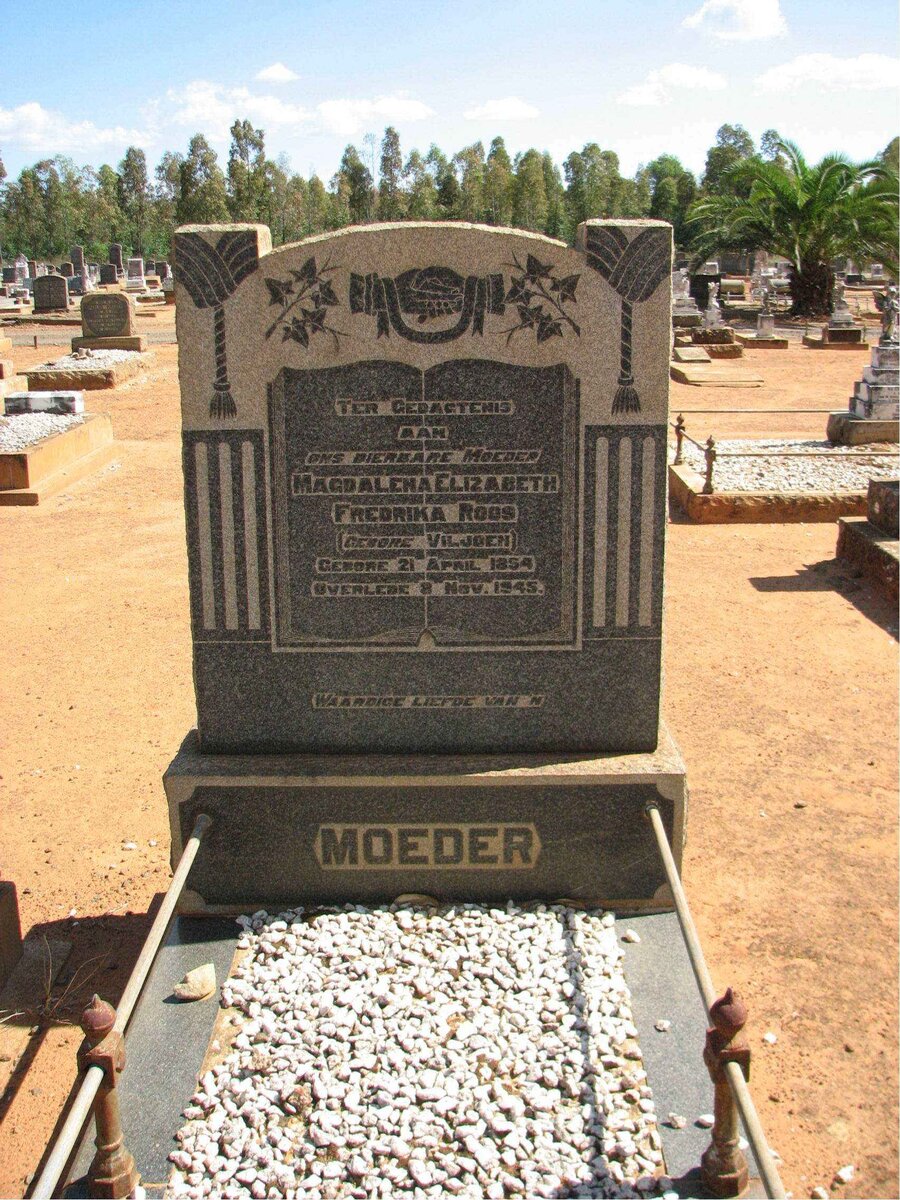 ROOS Magdalena Elizabeth Fredrika nee VILJOEN 1854-1945