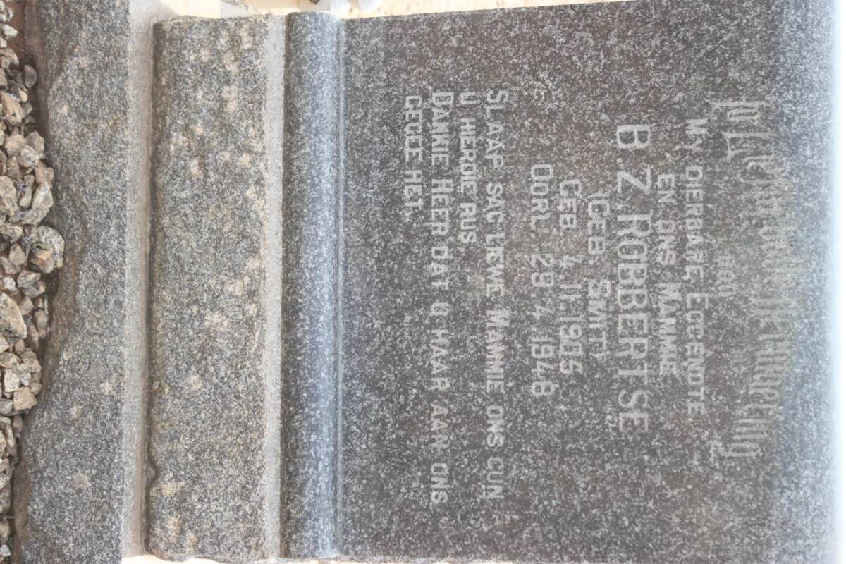 ROBBERTSE B.Z. nee SMIT  1905-1948