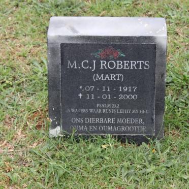 ROBERTS M.C.J. 1917-2000