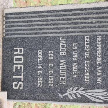 ROETS Jacob Wouter 1902-1962