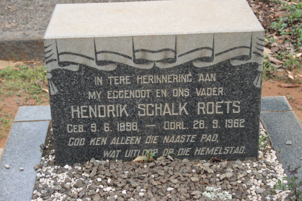 ROETS Hendrik Schalk 1898-1962