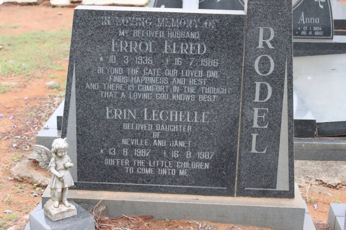 RODEL Errol Elred 1935-1986 :: RODEL Erin Lechelle 1987-1987