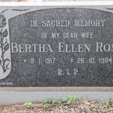 ROSS Bertha Ellen 1917-1984
