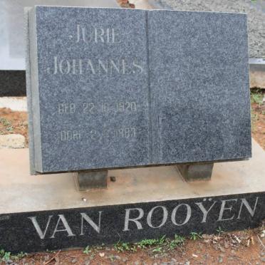 ROOYEN Jurie Johannes, van 1920-1983