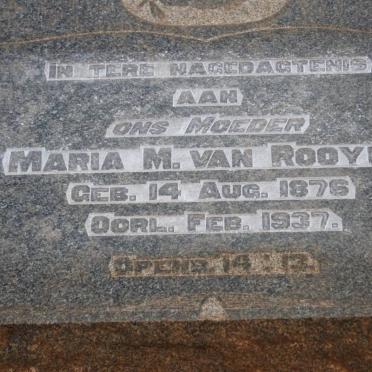 ROOYEN Maria M. van 1876-1937