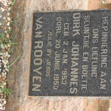 ROOYEN Dirk Johannes, van 1953-1953