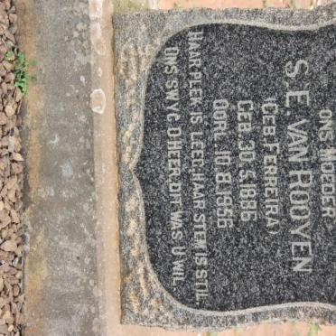 ROOYEN S.E., van nee FERREIRA 1886-1956