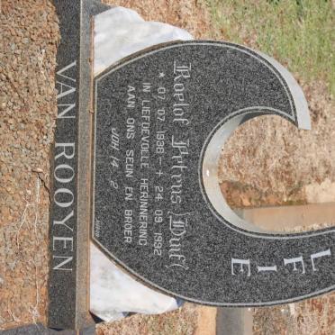 ROOYEN Roelof Petrus, van 1938-1992