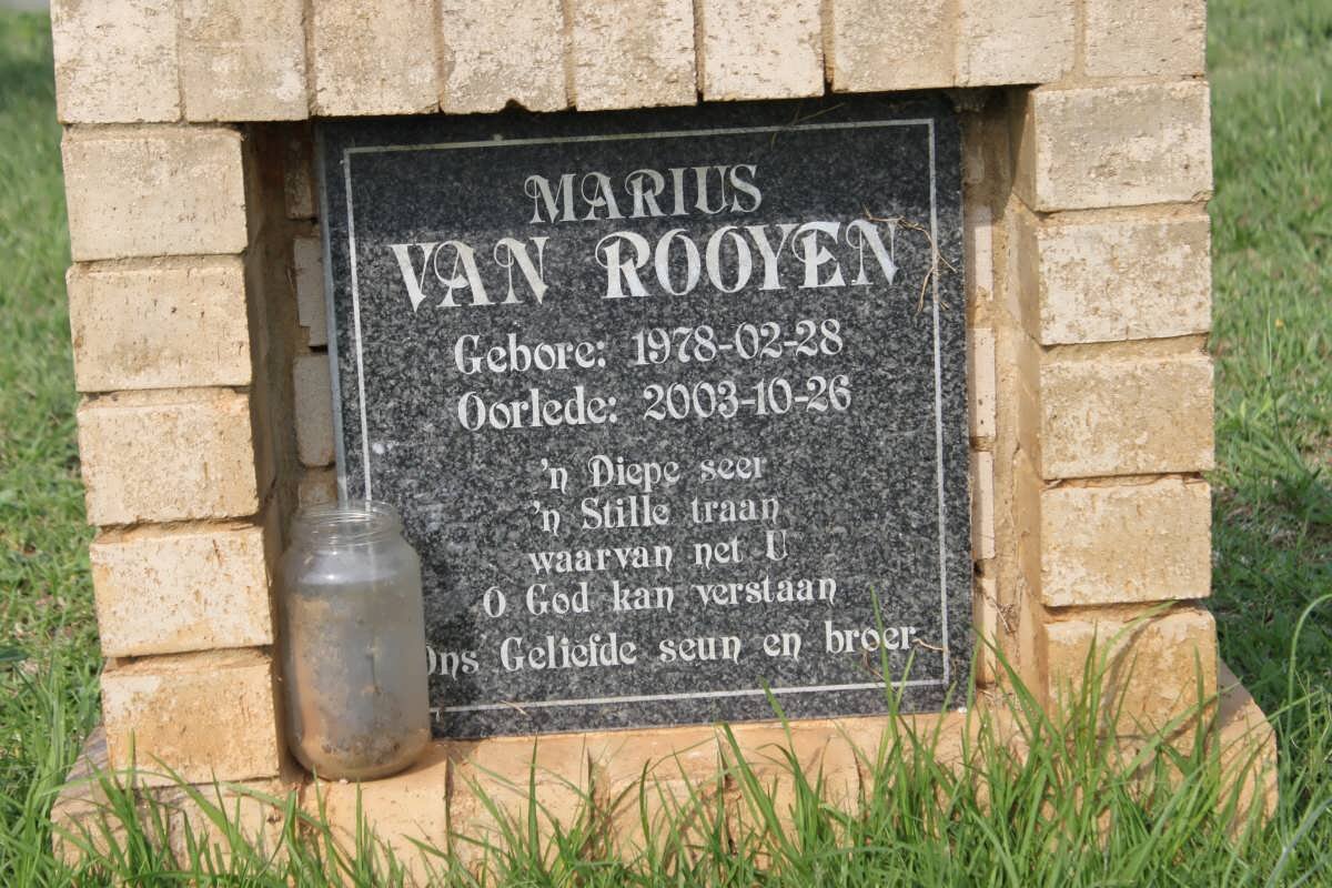 ROOYEN Marius, van 1978-2003