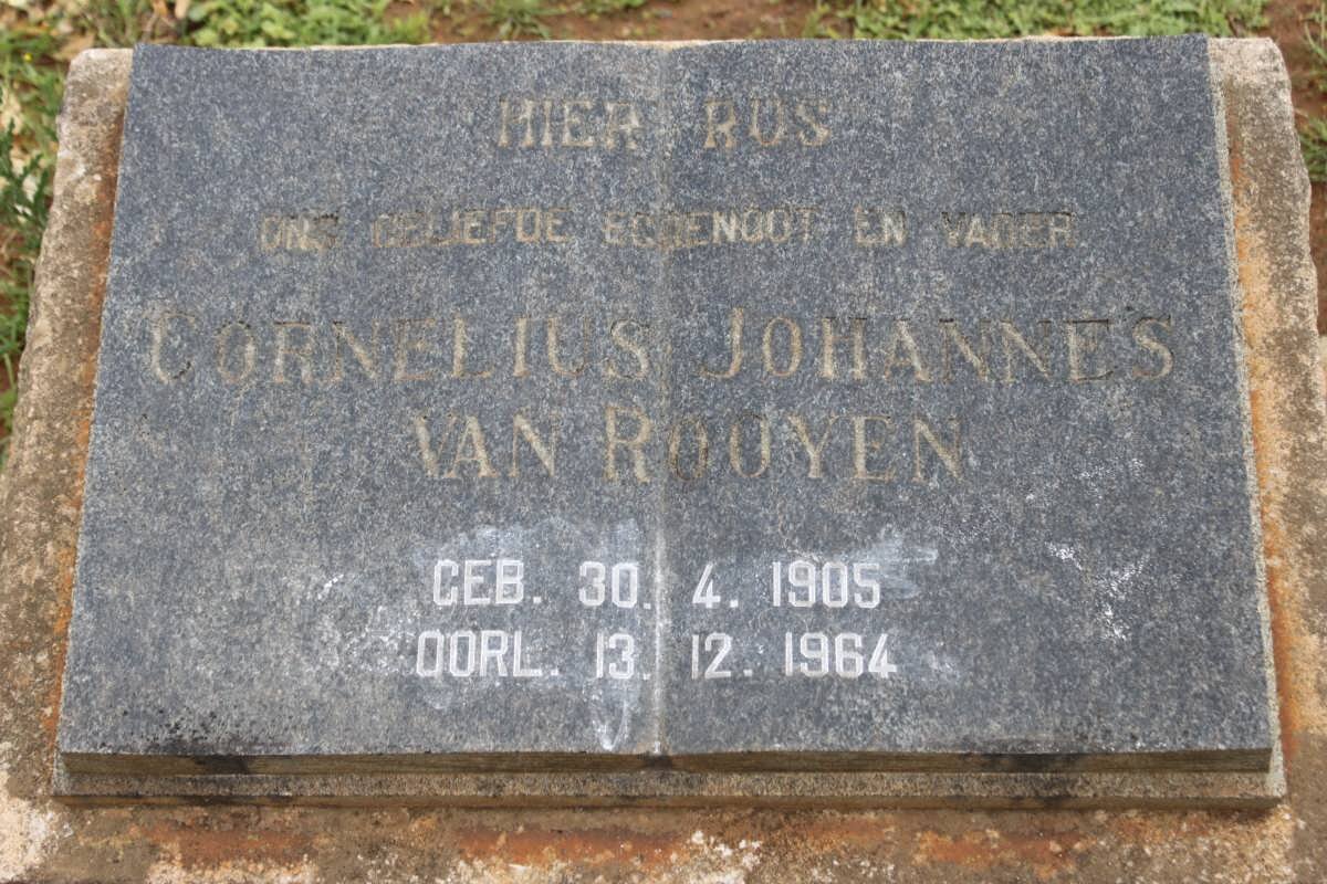 ROOYEN Cornelius Johannes, van 1905-1964