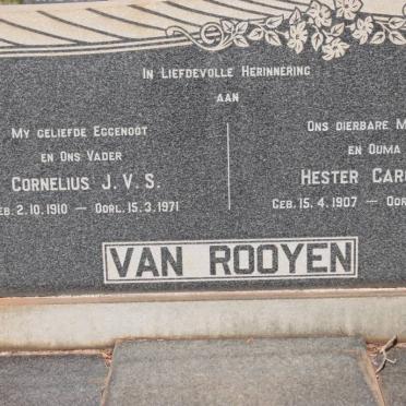 ROOYEN Cornelius J.V.S., van 1910-1971 &amp; Hester Carolina 1907-1971