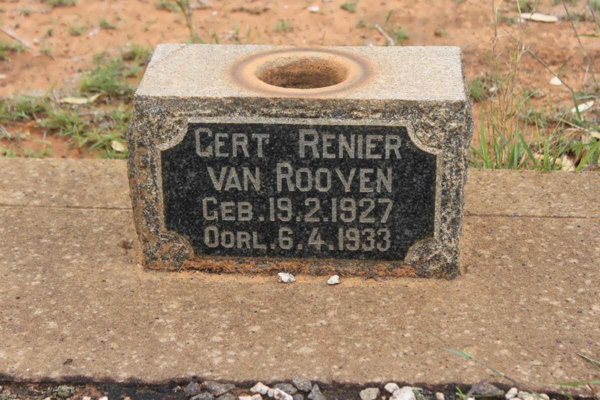 ROOYEN Gert Renier, van 1927-1933