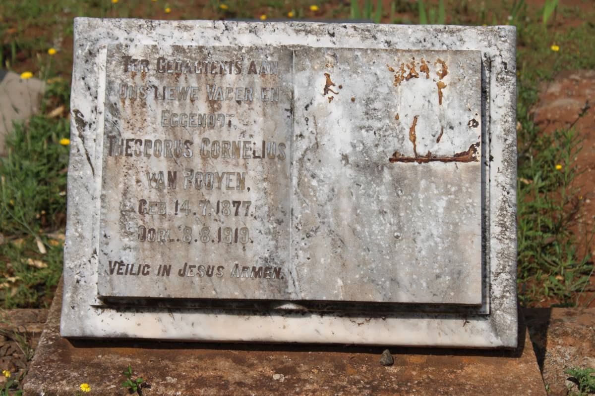 ROOYEN Theodorus Cornelius, van 1877-1919