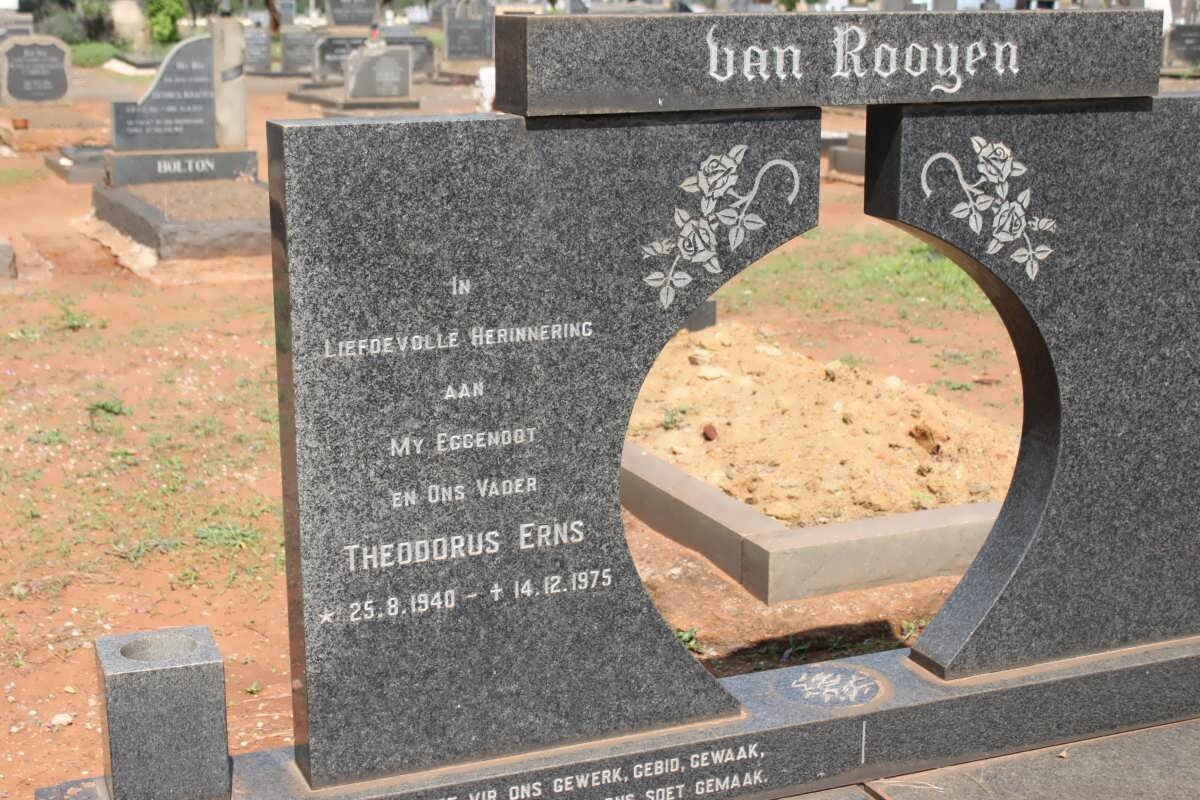ROOYEN Theodorus Erns, van 1940-1975