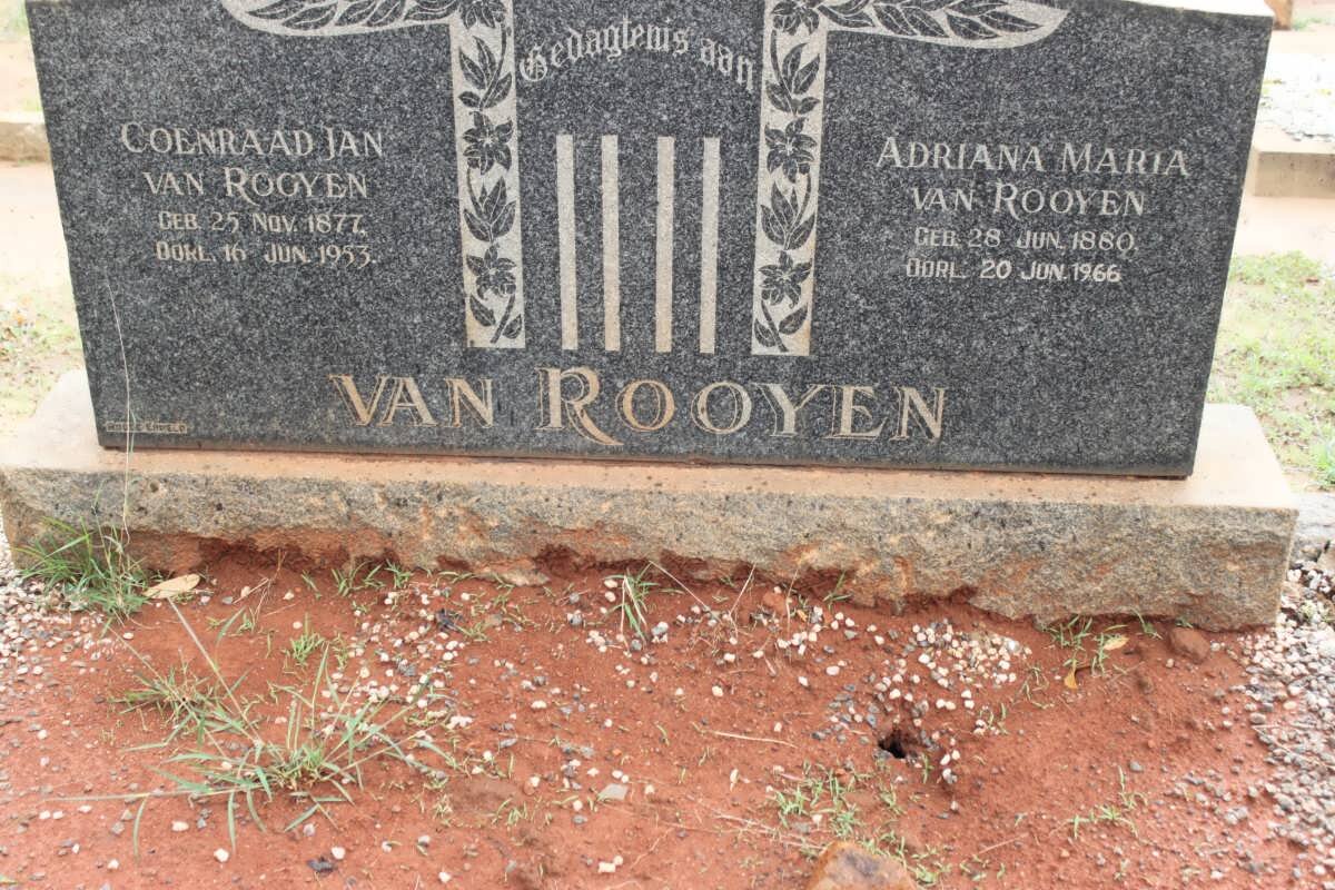 ROOYEN Coenraad Jan, van 1877-1953 &amp; Adriana Maria 1880-1966