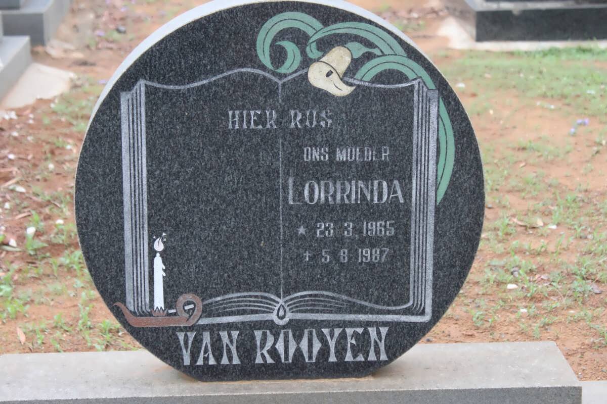 ROOYEN Lorrinda, van 1965-1987