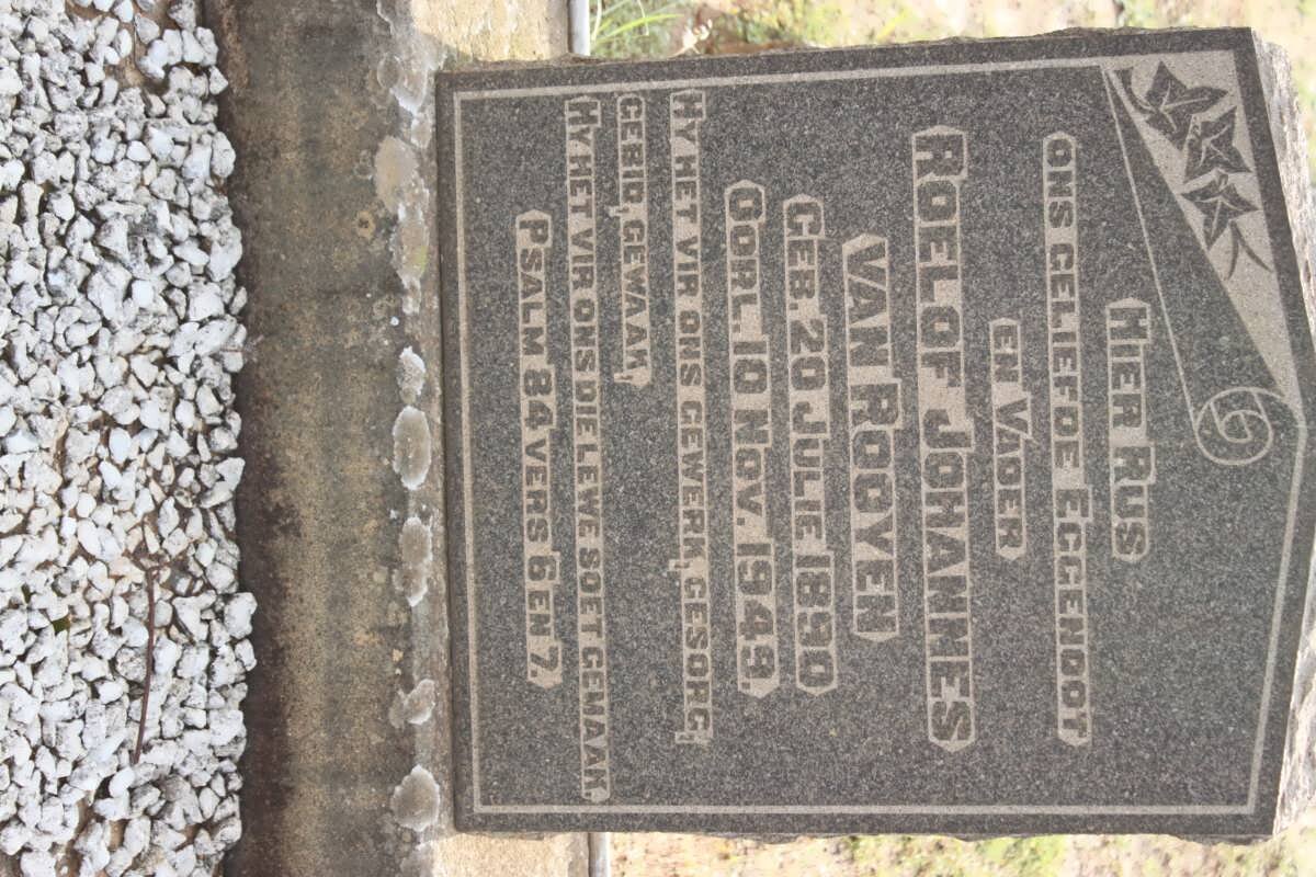 ROOYEN Roelof Johannes, van 1890-1949