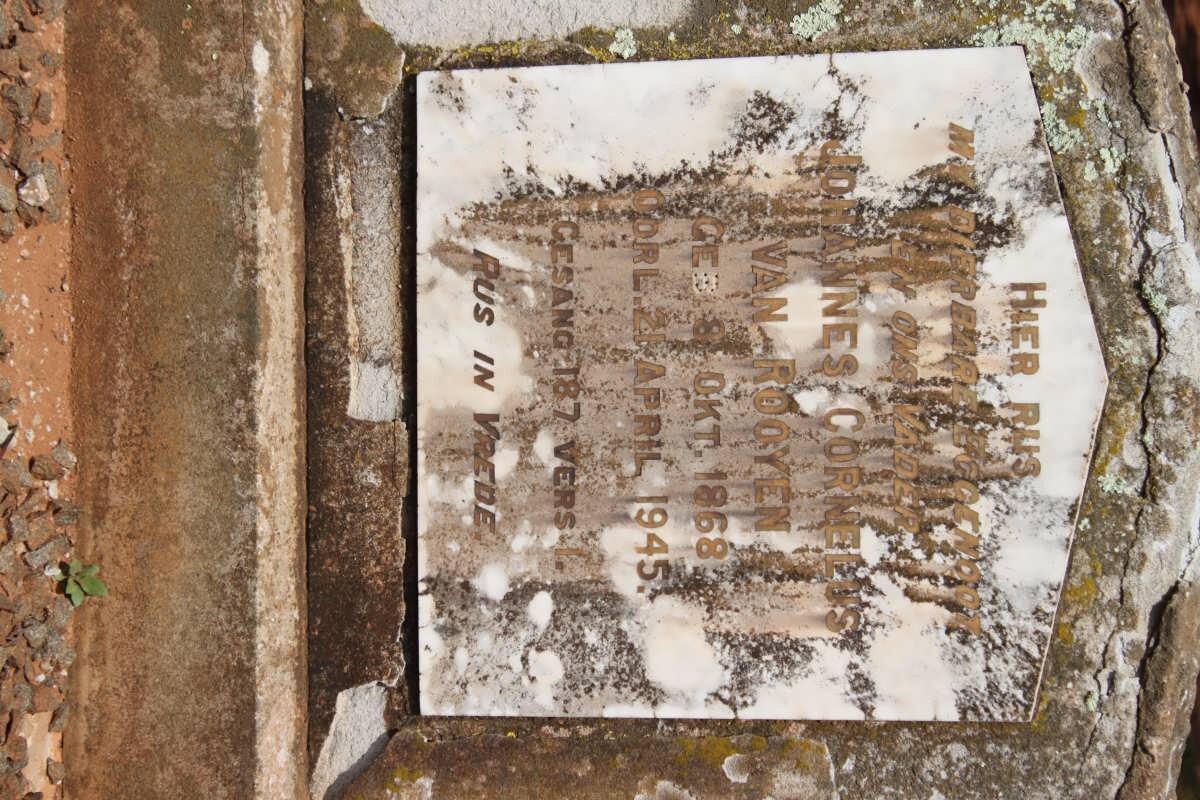 ROOYEN Johannes Cornelus, van 1868-1945