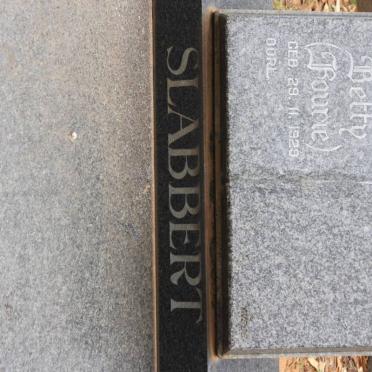 SLABBERT Betty nee FOURIE 1929-