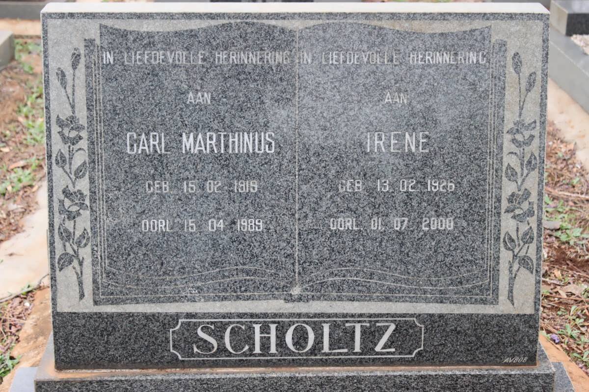 SCHOLTZ Carl Marthinus 1919-1989 &amp; Irene 1926-2000