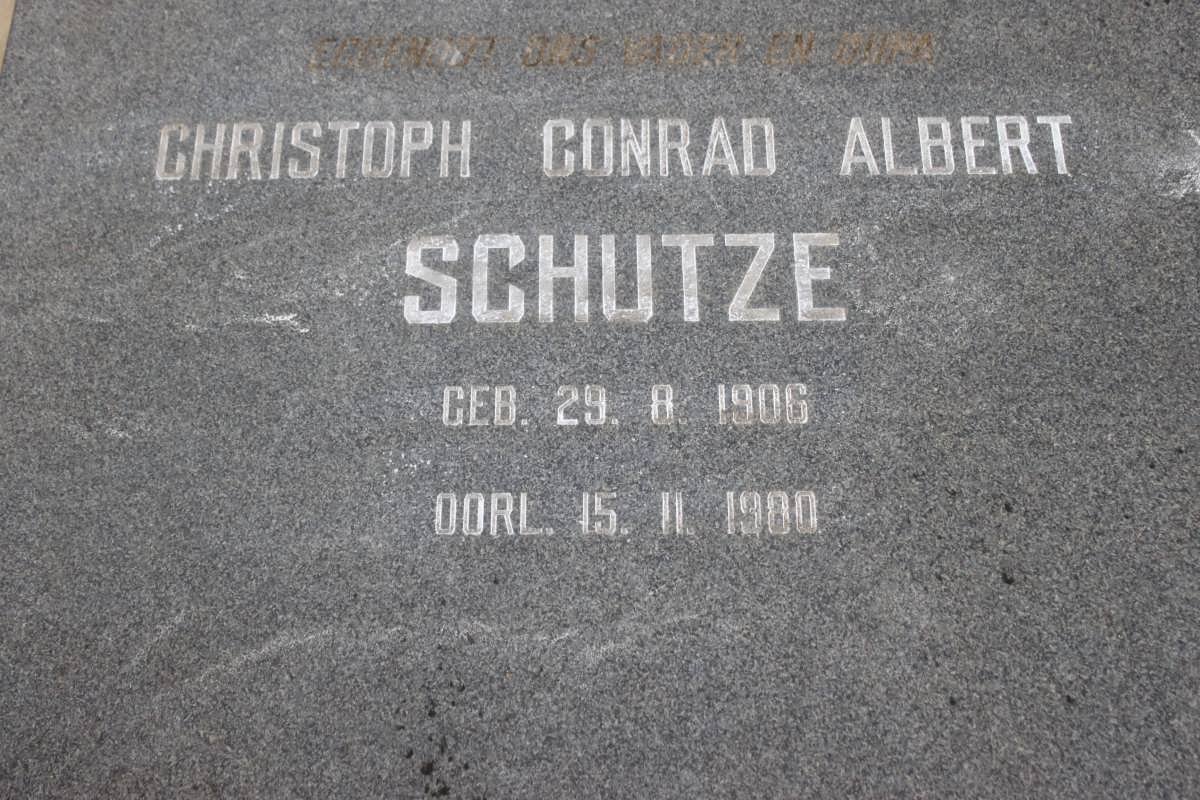 SCHUTZE Christoph Conrad Albert 1906-1980
