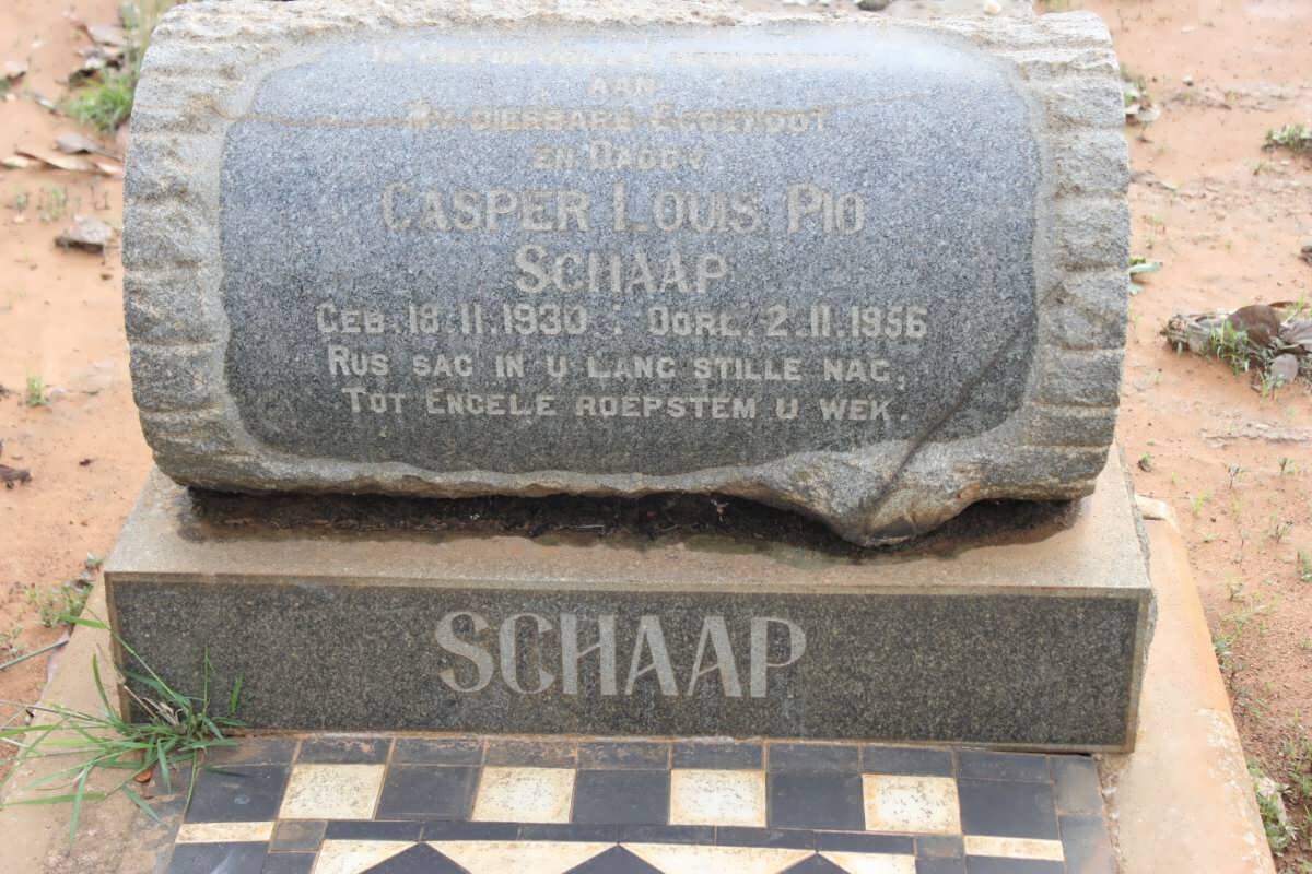 SCHAAP Casper Louis Pio 1930-1956