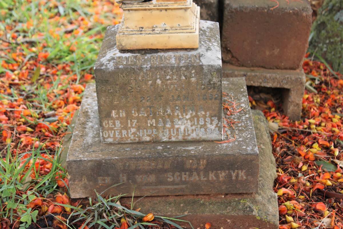 SCHALKWYK Magdalena, van 1891-1892 :: VAN SCHALKWYK Catharina 1893-1894