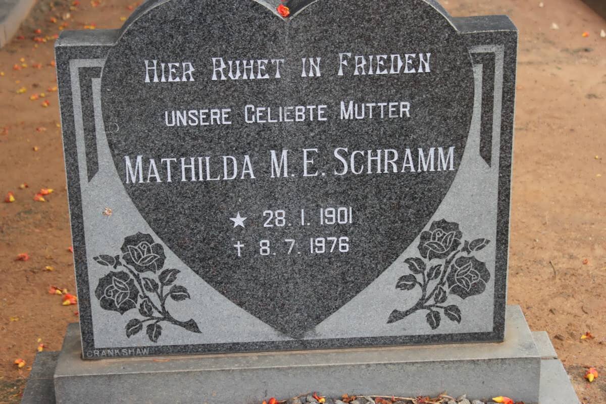 SCHRAMM Mathilda M.E. 1901-1976