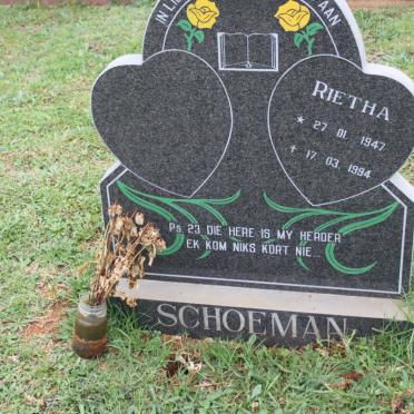 SCHOEMAN Rietha 1947-1994