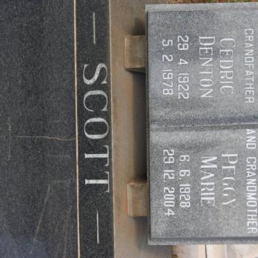 SCOTT Cedric Denton 1922-1978 &amp; Peggy Marie 1928-2004