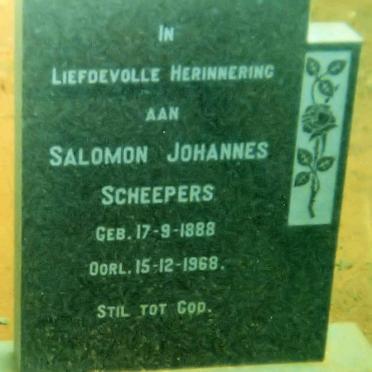SCHEEPERS Salomon Johannes 1888-1968