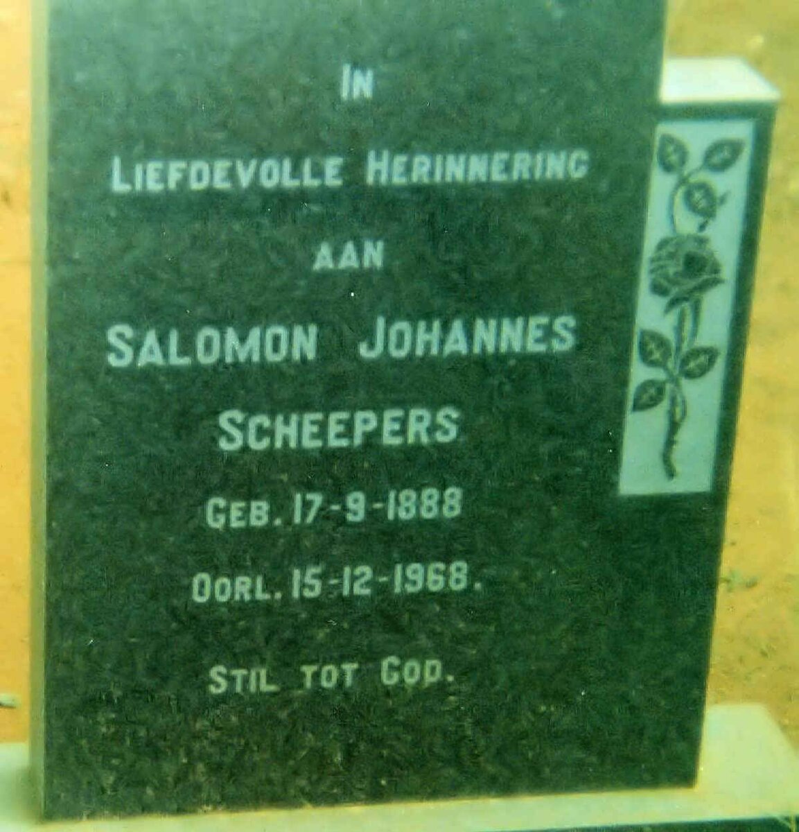 SCHEEPERS Salomon Johannes 1888-1968