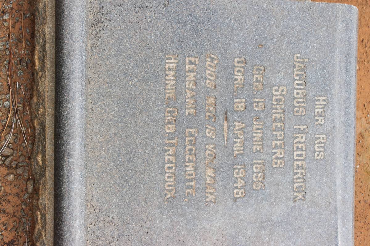 SCHEEPERS Jacobus Frederick 1885-1948