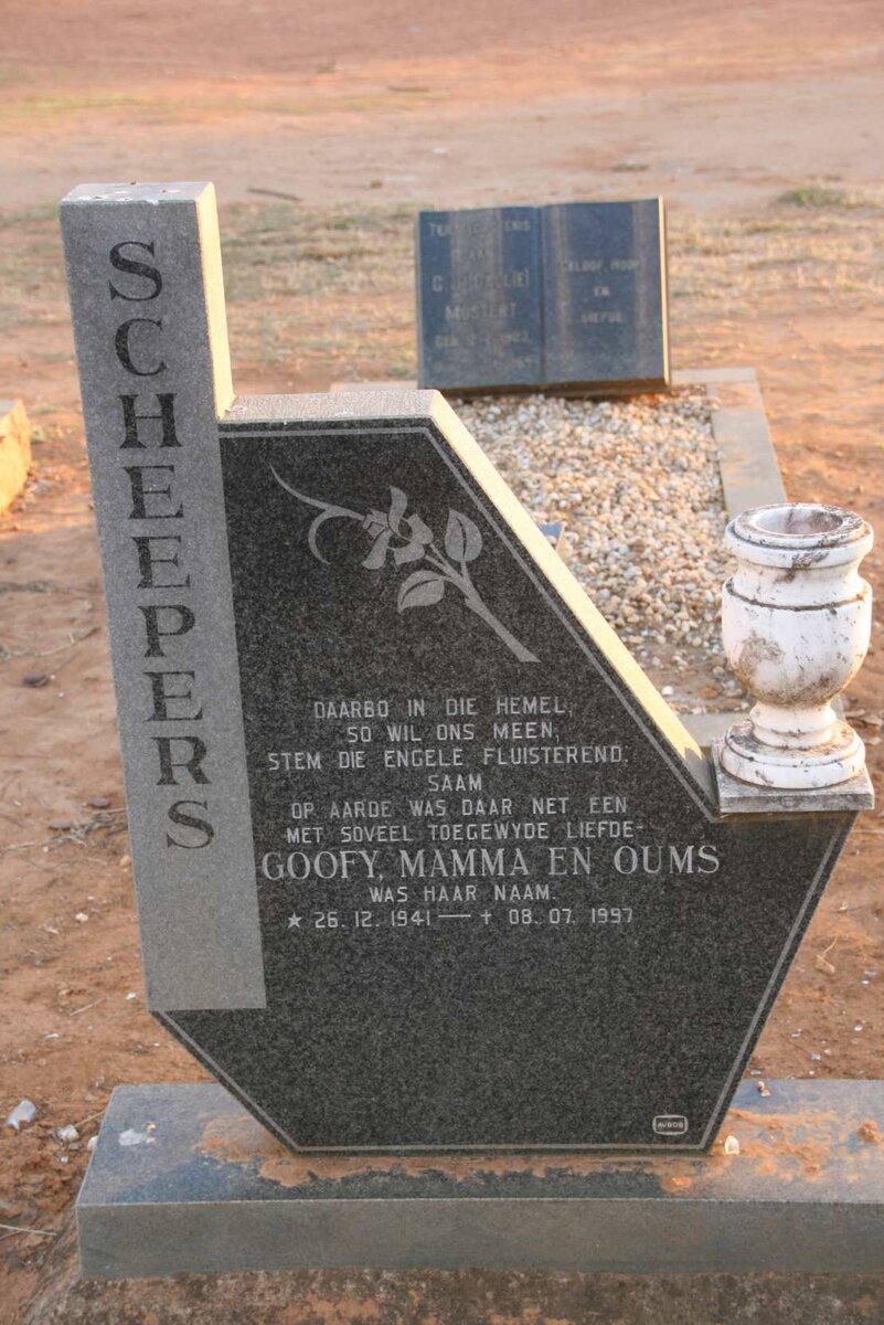 SCHEEPERS Barbara Maria nee FOURIE 1941-1997